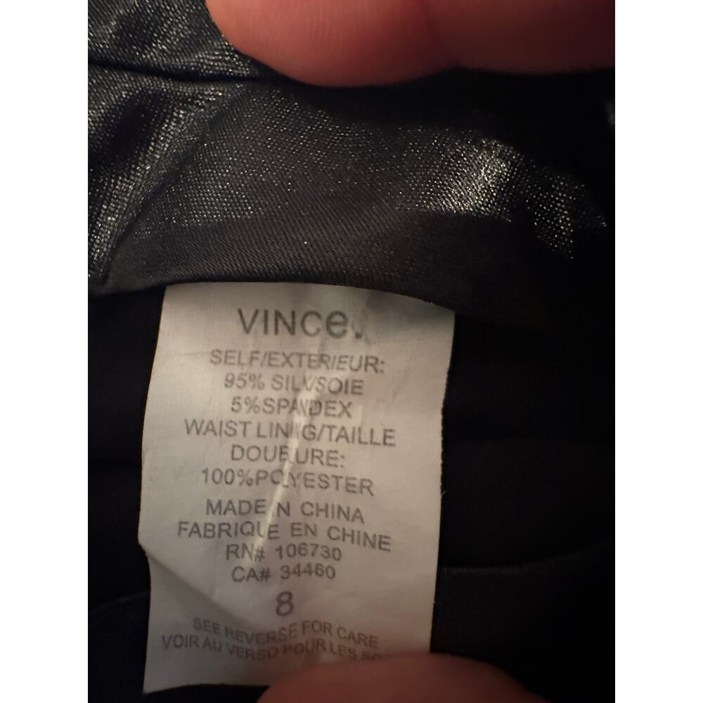$368 Vince silk wide length flowy pants size 8 - Picture 5 of 8